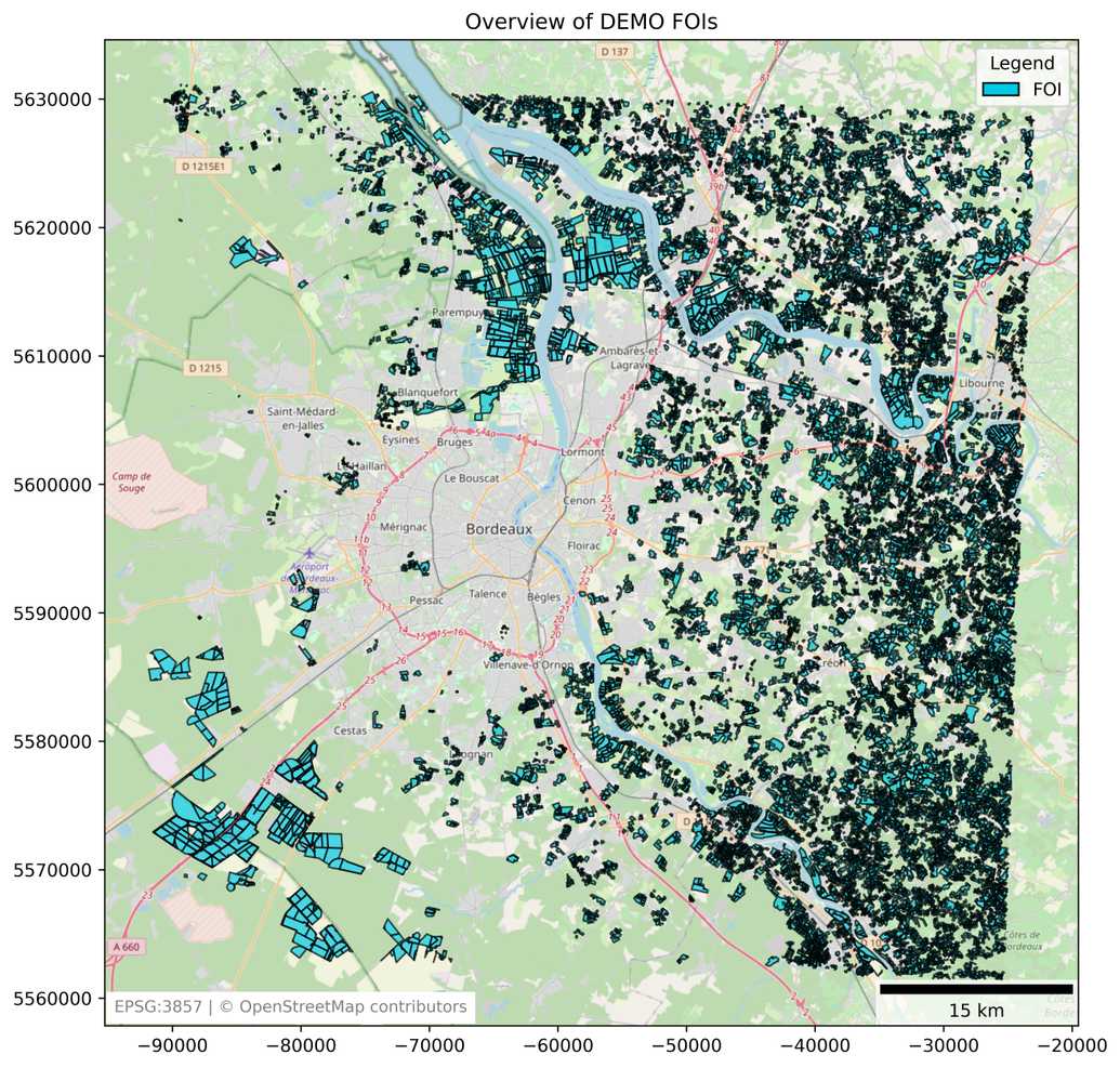 Distribution of FOI's