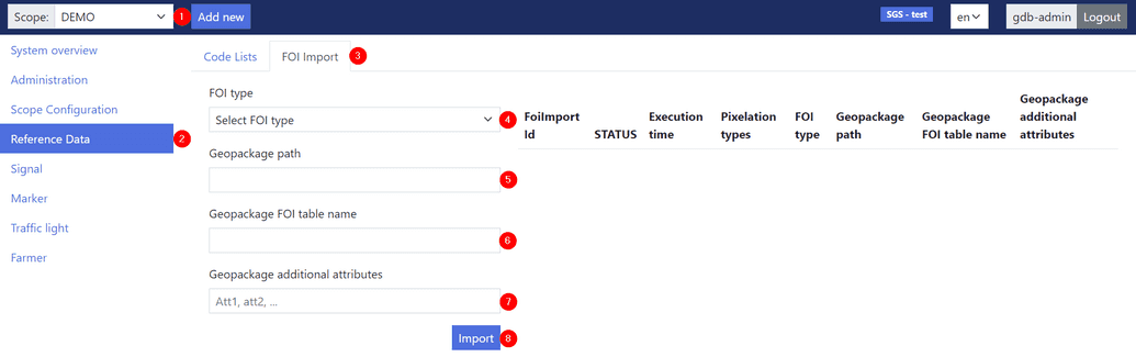 Import reference data